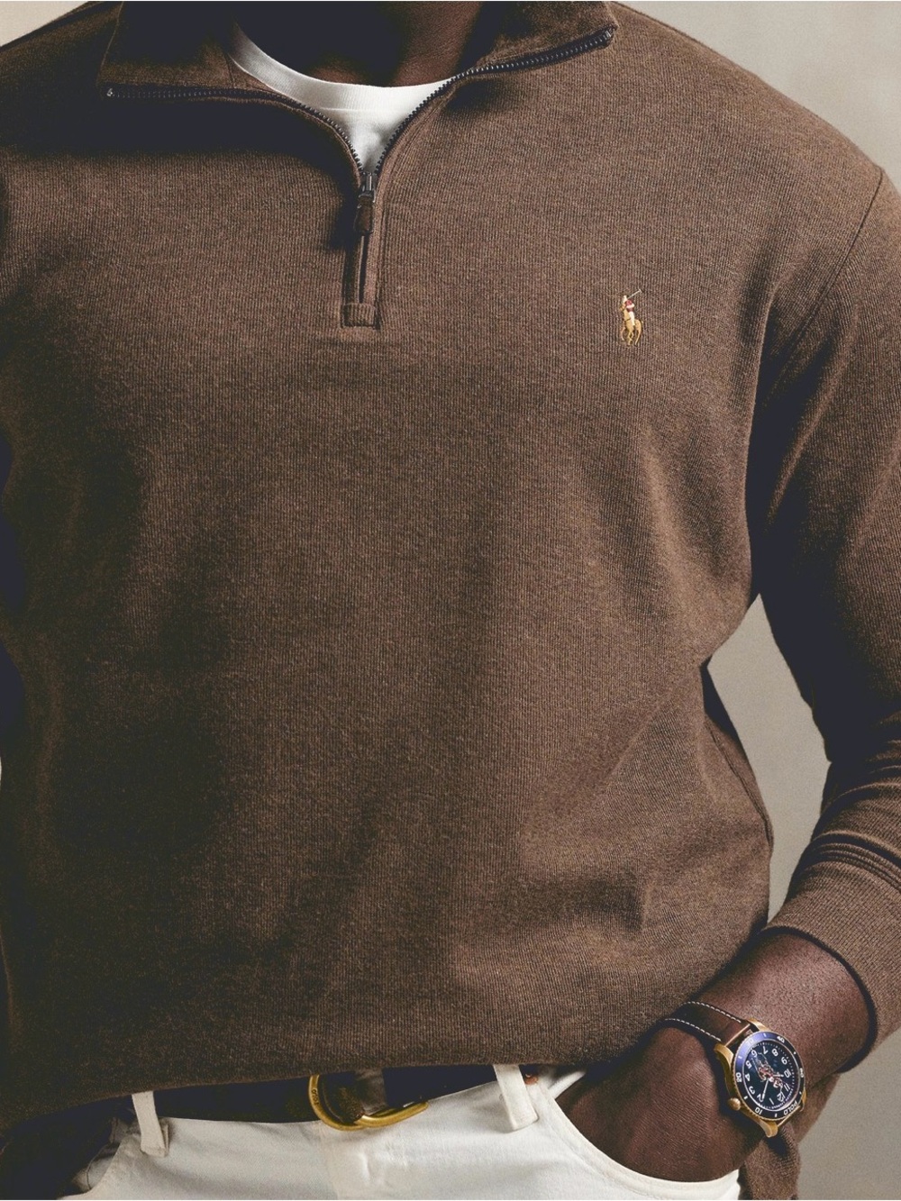 POLO Ralph Lauren Estate Rib Long Sleeve 1/4 Zip Sweater Men’s XXL